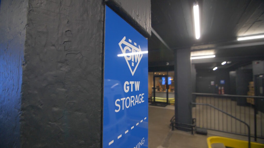 GTW Storage logo in their building